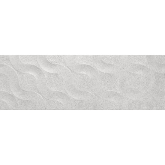 Πλακάκι Camden Perla Relieve Decor 9526 30x90 cm Ανοιχτό Γκρι Ματ Porcelanite Dos